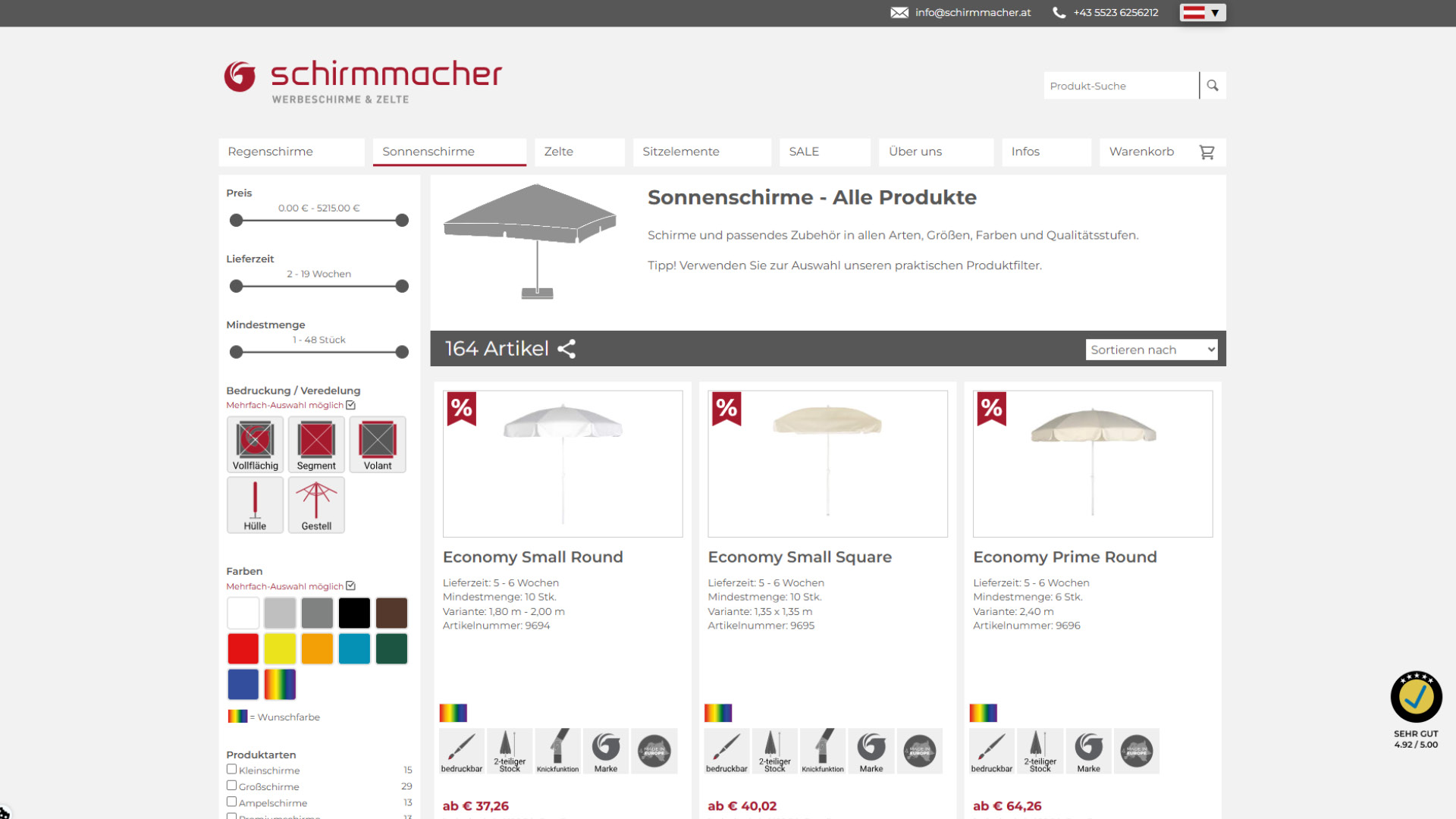 Werbeschirme und Zelte Werbeschirme und Zelte
